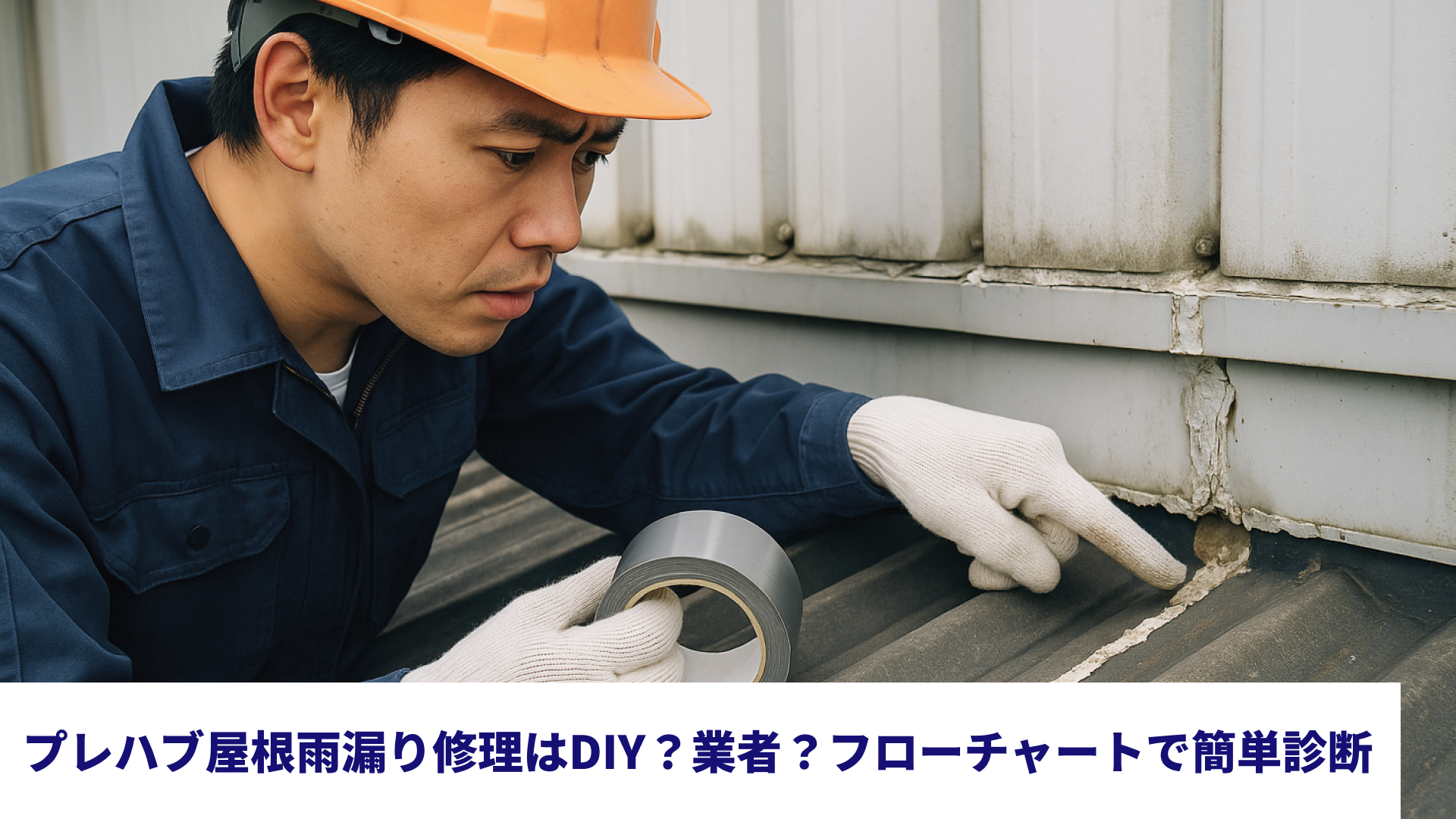 プレハブ屋根雨漏り修理はDIY？業者？フローチャートで簡単診断
