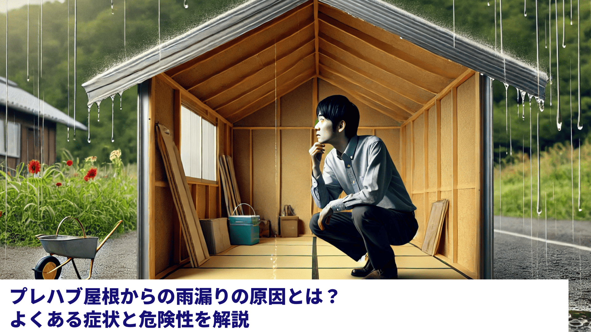 プレハブ屋根からの雨漏りの原因とは？よくある症状と危険性を解説