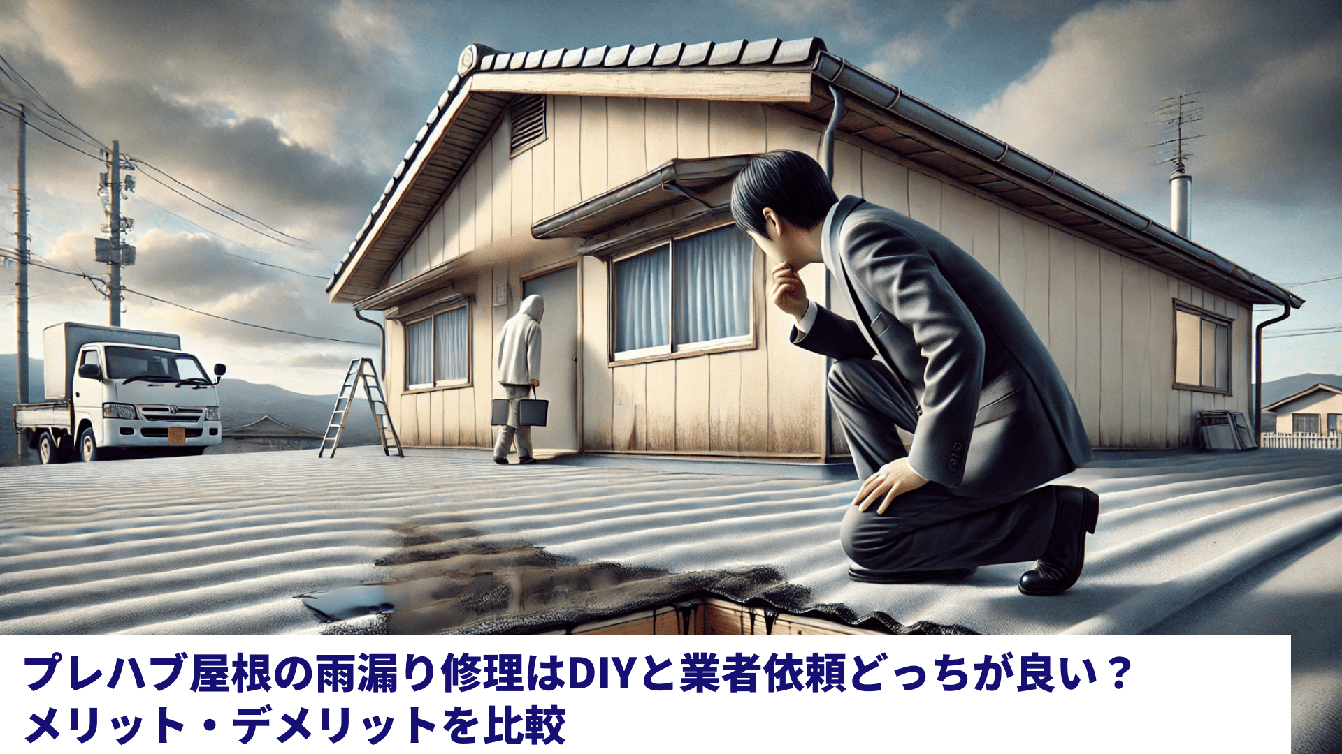 プレハブ屋根の雨漏り修理はDIYと業者依頼どっちが良い？メリット・デメリットを比較