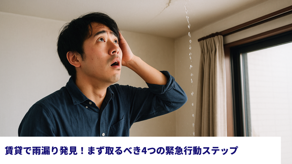 賃貸で雨漏り発見！まず取るべき4つの緊急行動ステップ
