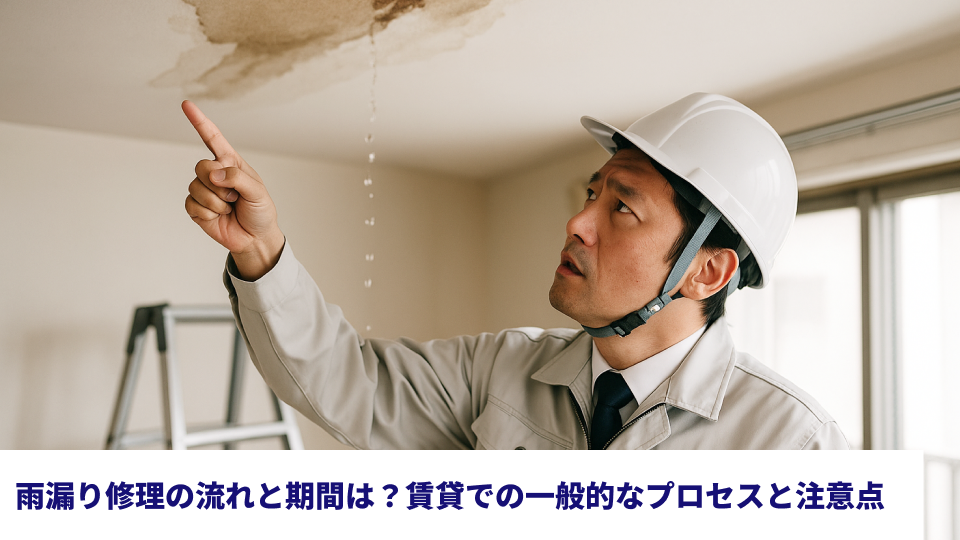雨漏り修理の流れと期間は？賃貸での一般的なプロセスと注意点