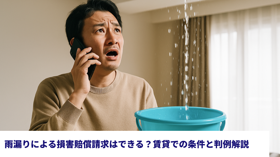 雨漏りによる損害賠償請求はできる？賃貸での条件と判例解説