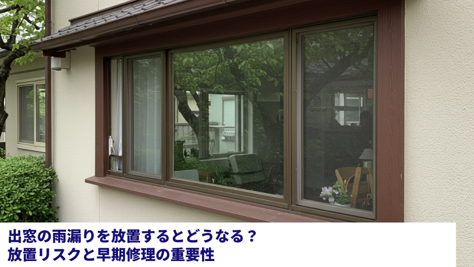 出窓の雨漏りを放置するとどうなる?放置リスクと早期修理の重要性 出窓の雨漏りを放置するとどうなる?放置リスクと早期修理の重要性