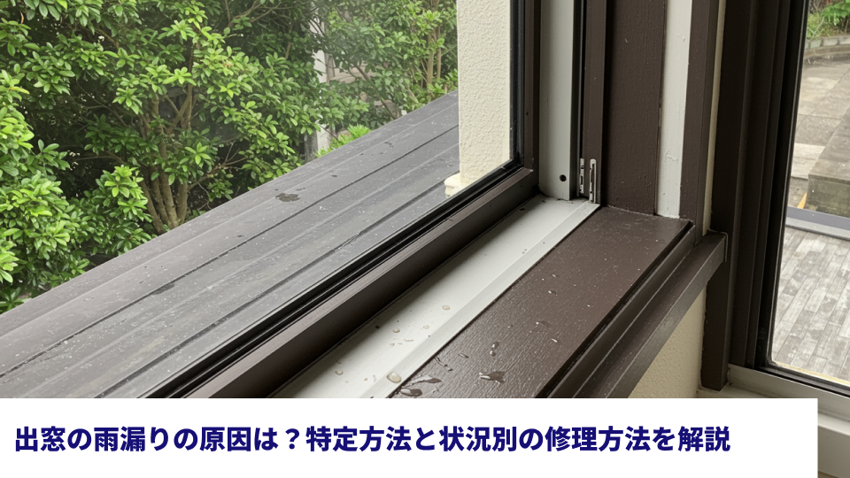 出窓の雨漏りの原因は?特定方法と状況別の修理方法を解説 出窓の雨漏りの原因は?特定方法と状況別の修理方法を解説