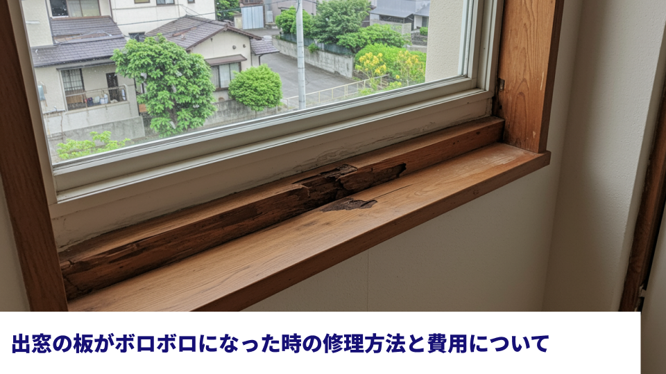 出窓の板がボロボロになった時の修理方法と費用について 出窓の板がボロボロになった時の修理方法と費用について
