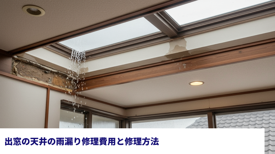 出窓の天井の雨漏り修理費用と修理方法 出窓の天井の雨漏り修理費用と修理方法