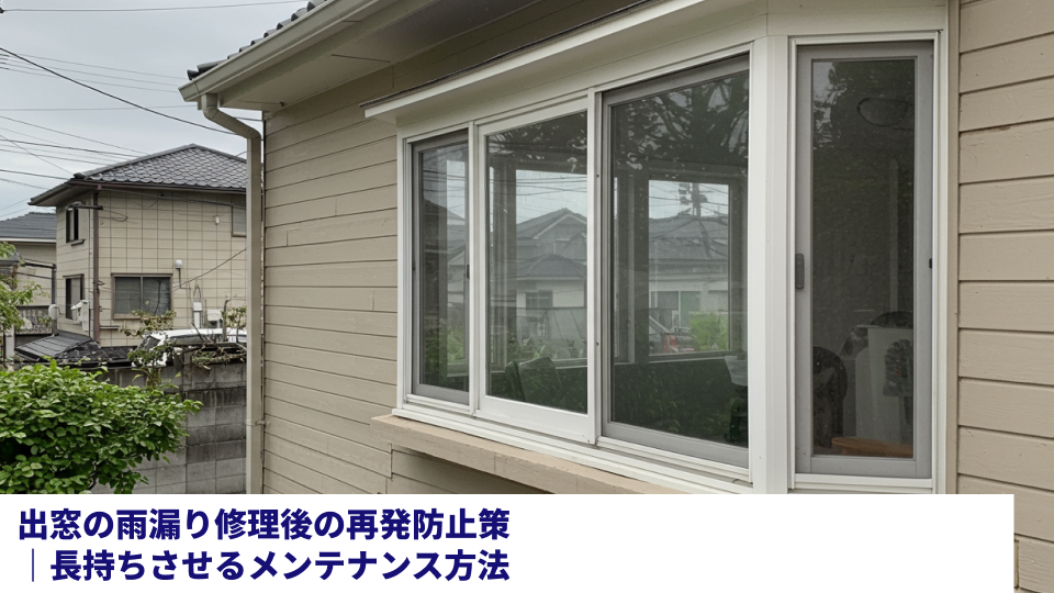 出窓の雨漏り修理後の再発防止策|長持ちさせるメンテナンス方法 出窓の雨漏り修理後の再発防止策|長持ちさせるメンテナンス方法