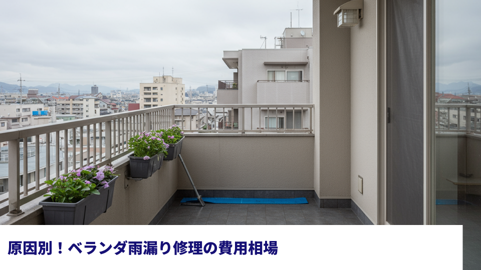 原因別！ベランダ雨漏り修理の費用相場