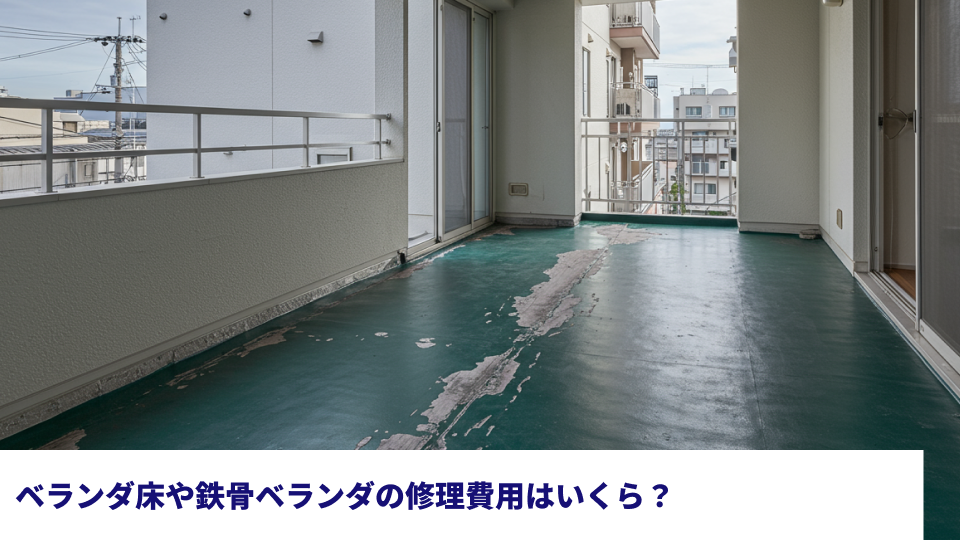 ベランダ床や鉄骨ベランダの修理費用はいくら？