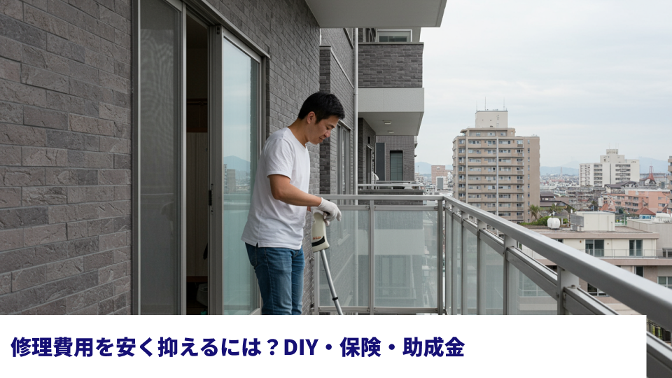 修理費用を安く抑えるには？DIY・保険・助成金