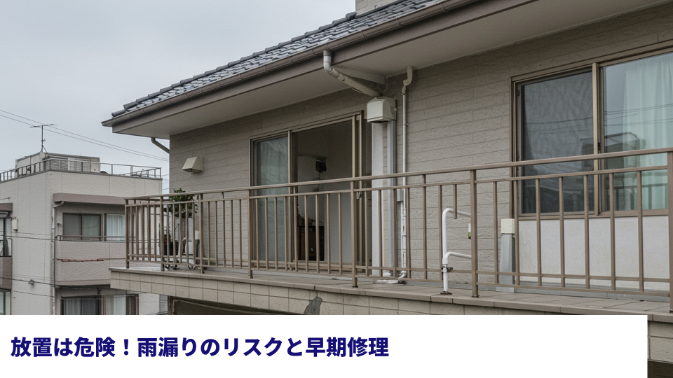 放置は危険！雨漏りのリスクと早期修理