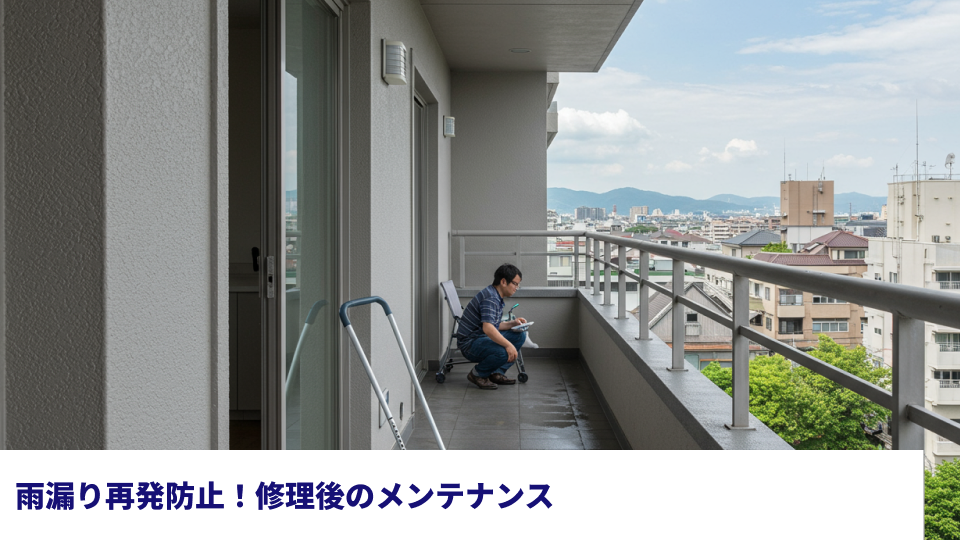 雨漏り再発防止！修理後のメンテナンス