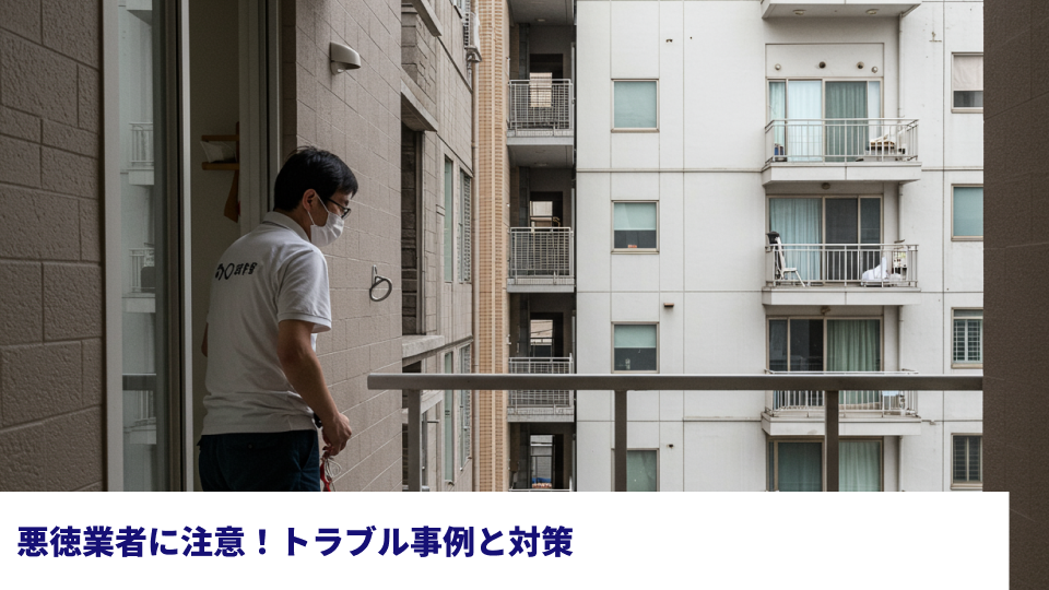 悪徳業者に注意！トラブル事例と対策