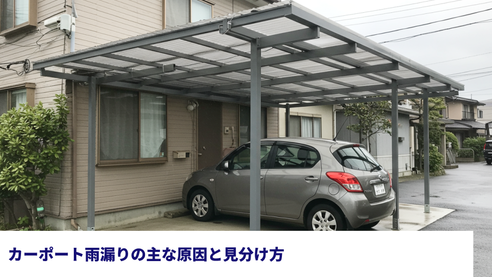 カーポート雨漏りの主な原因と見分け方