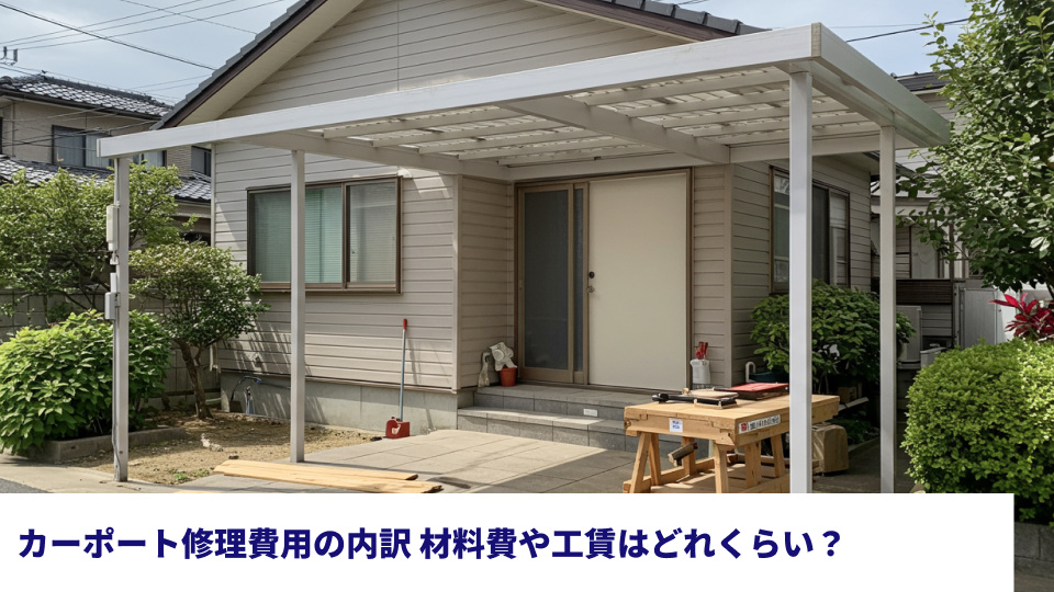 カーポート修理費用の内訳 材料費や工賃はどれくらい？