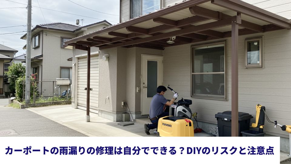 カーポートの雨漏りの修理は自分でできる？DIYのリスクと注意点