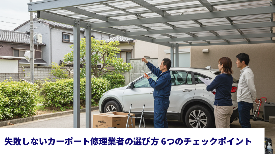 失敗しないカーポート修理業者の選び方 6つのチェックポイント