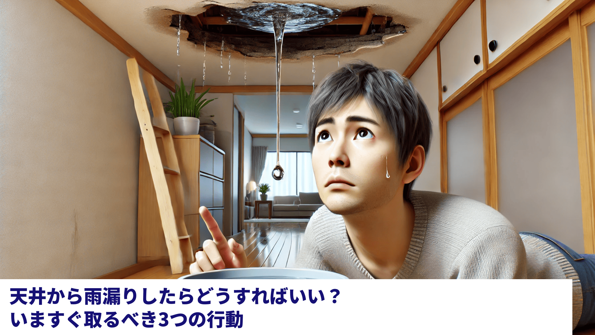 天井から雨漏りしたらどうすればいい？いますぐ取るべき3つの行動