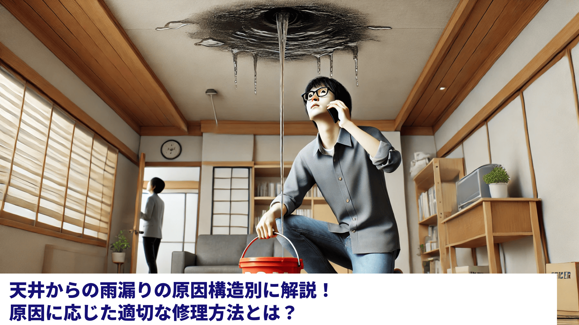 天井からの雨漏りの原因構造別に解説！原因に応じた適切な修理方法とは？