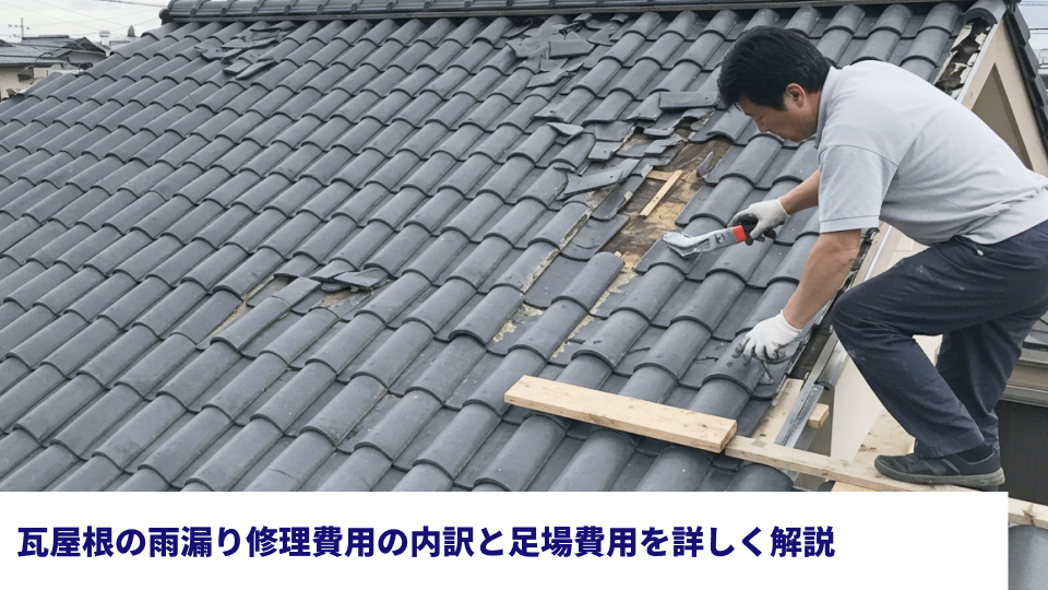 瓦屋根の雨漏り修理費用の内訳と足場費用を詳しく解説