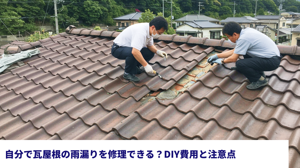 自分で瓦屋根の雨漏りを修理できる？DIY費用と注意点