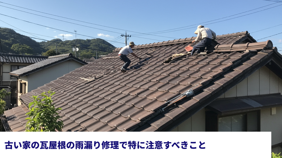 古い家の瓦屋根の雨漏り修理で特に注意すべきこと