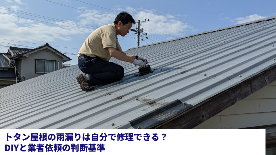 トタン屋根の雨漏りは自分で修理できる?DIYと業者依頼の判断基準