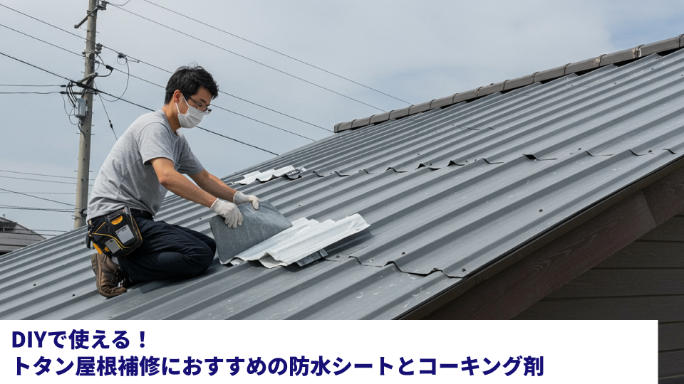 DIYで使える!トタン屋根補修におすすめの防水シートとコーキング剤