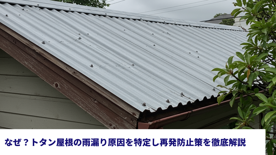なぜ?トタン屋根の雨漏り原因を特定し再発防止策を徹底解説