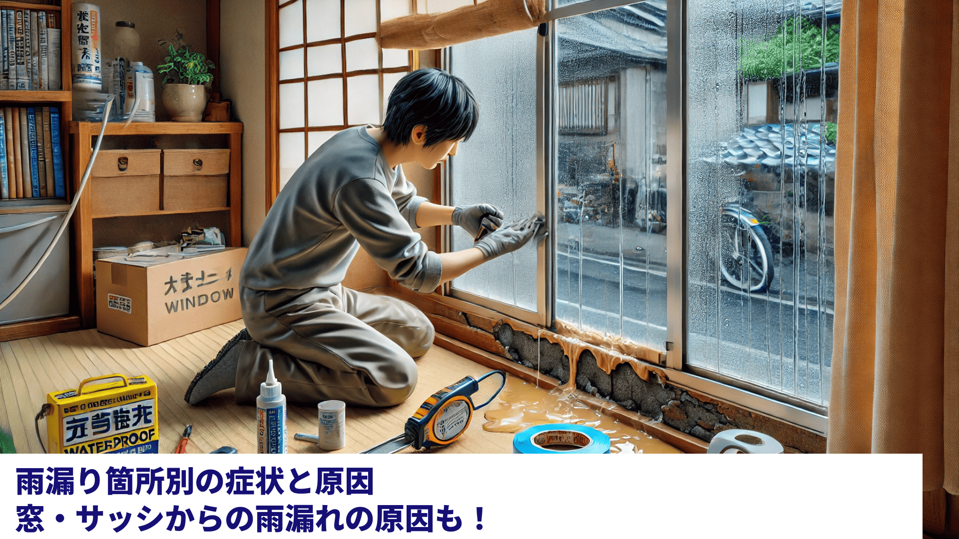 雨漏り箇所別の症状と原因｜窓・サッシからの雨漏れの原因も！