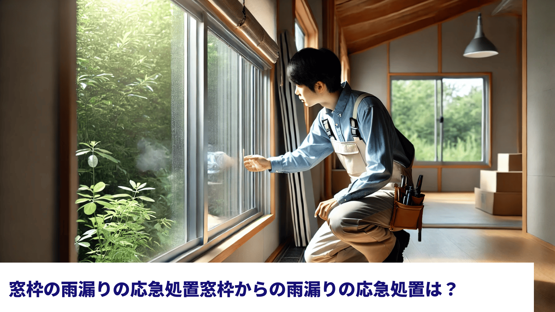 窓枠の雨漏りの応急処置窓枠からの雨漏りの応急処置は？