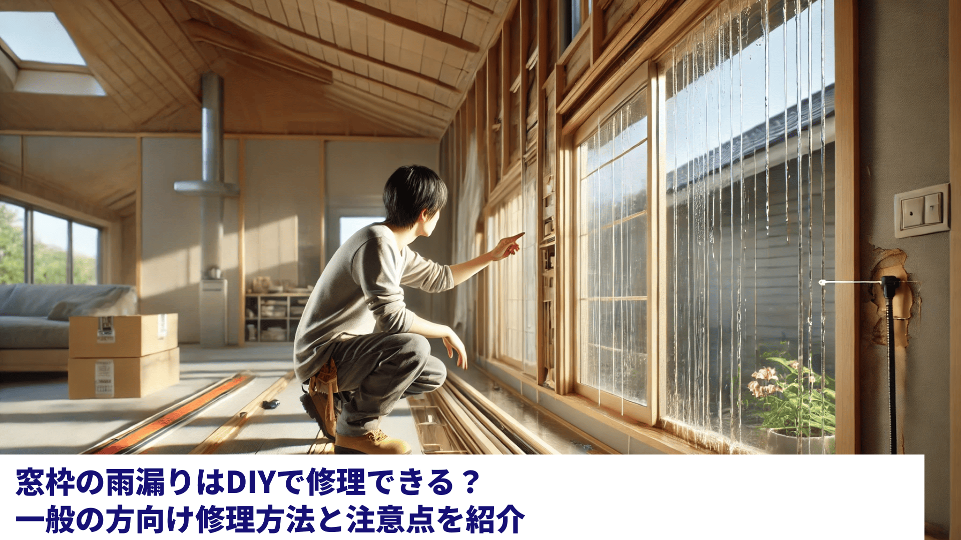 窓枠の雨漏りはDIYで修理できる？一般の方向け修理方法と注意点を紹介