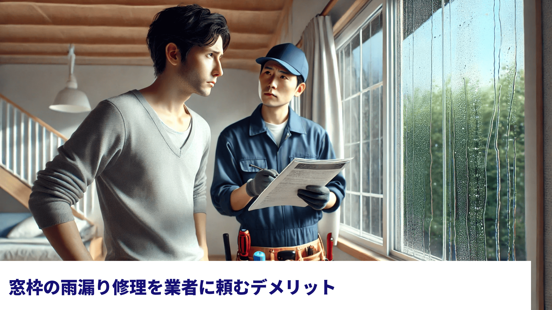 窓枠の雨漏り修理を業者に頼むデメリット
