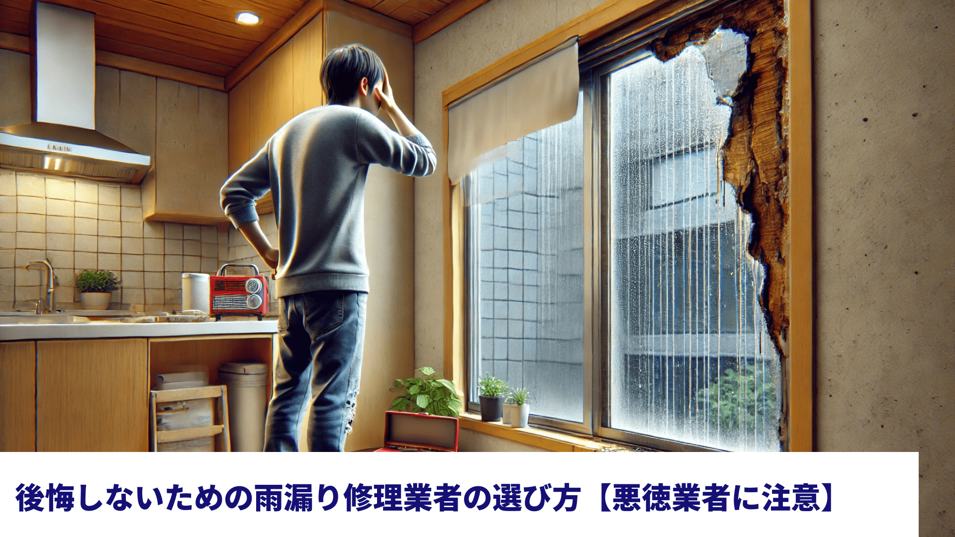 後悔しないための雨漏り修理業者の選び方【悪徳業者に注意】