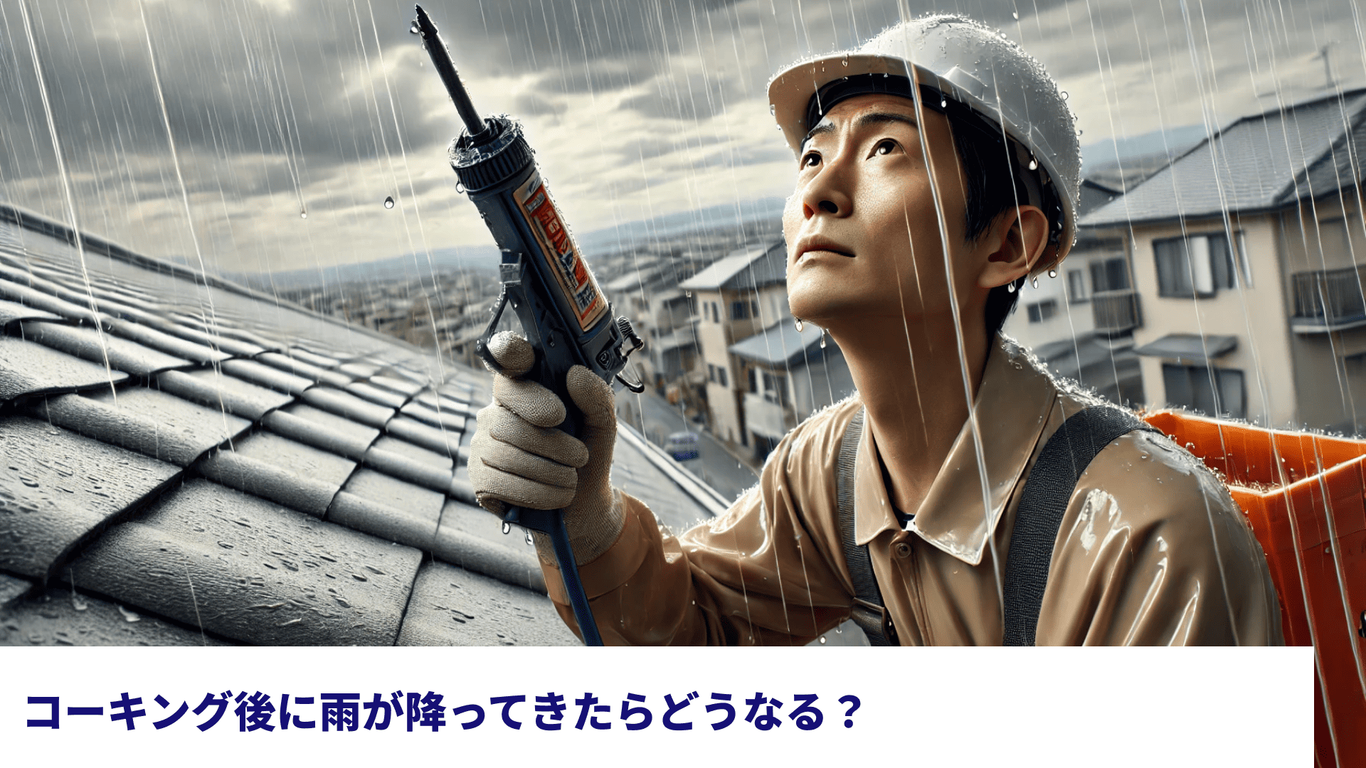 コーキング後に雨が降ってきたらどうなる？