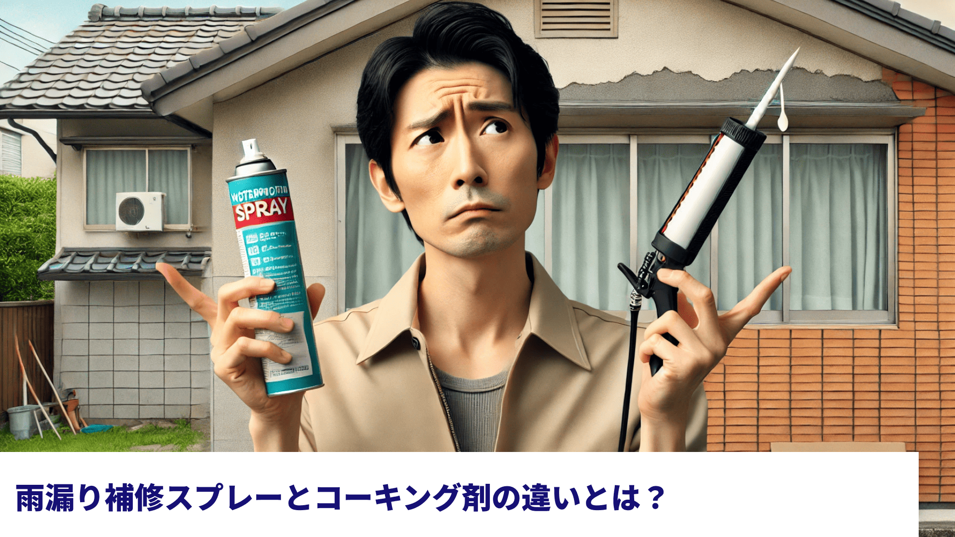 雨漏り補修スプレーとコーキング剤の違いとは？