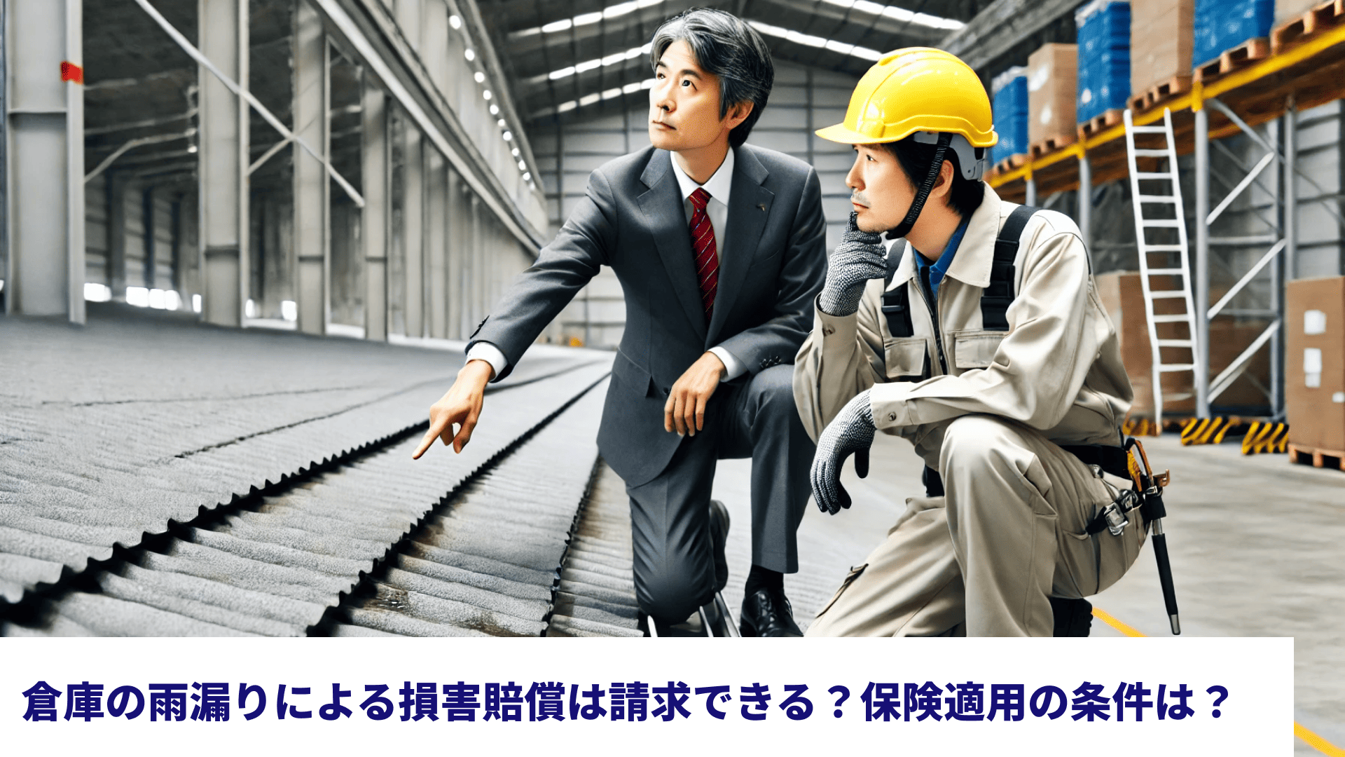 倉庫の雨漏りによる損害賠償は請求できる？保険適用の条件は？