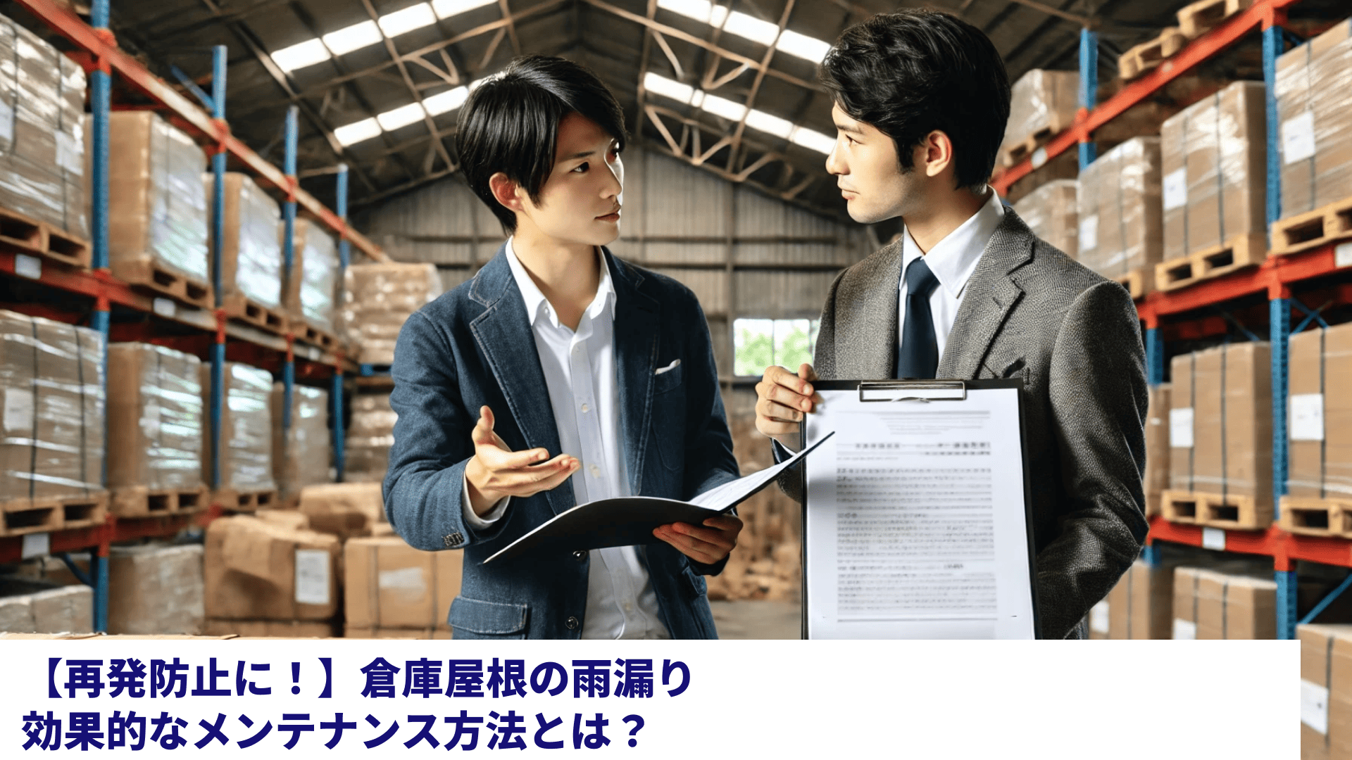 【再発防止に！】倉庫屋根の雨漏り、効果的なメンテナンス方法とは？