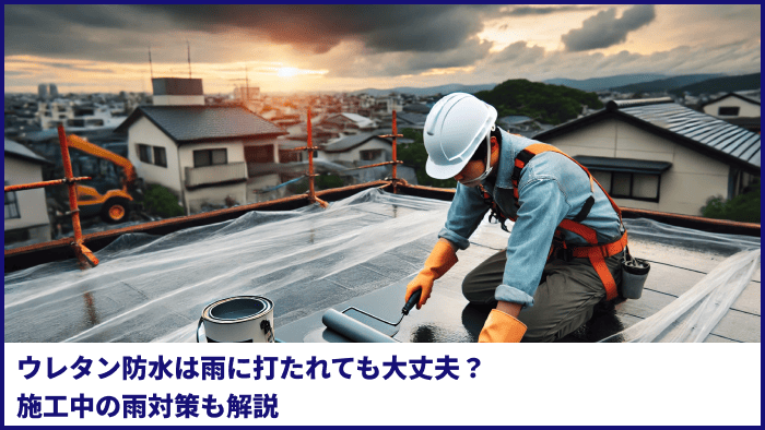 ウレタン防水は雨に打たれても大丈夫?施工中の雨対策も解説