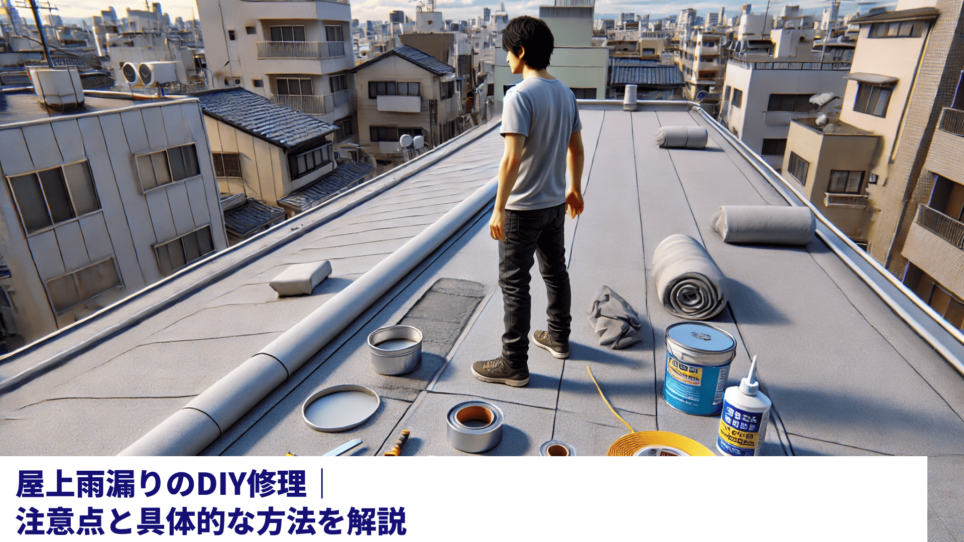 屋上雨漏りのDIY修理｜注意点と具体的な方法を解説