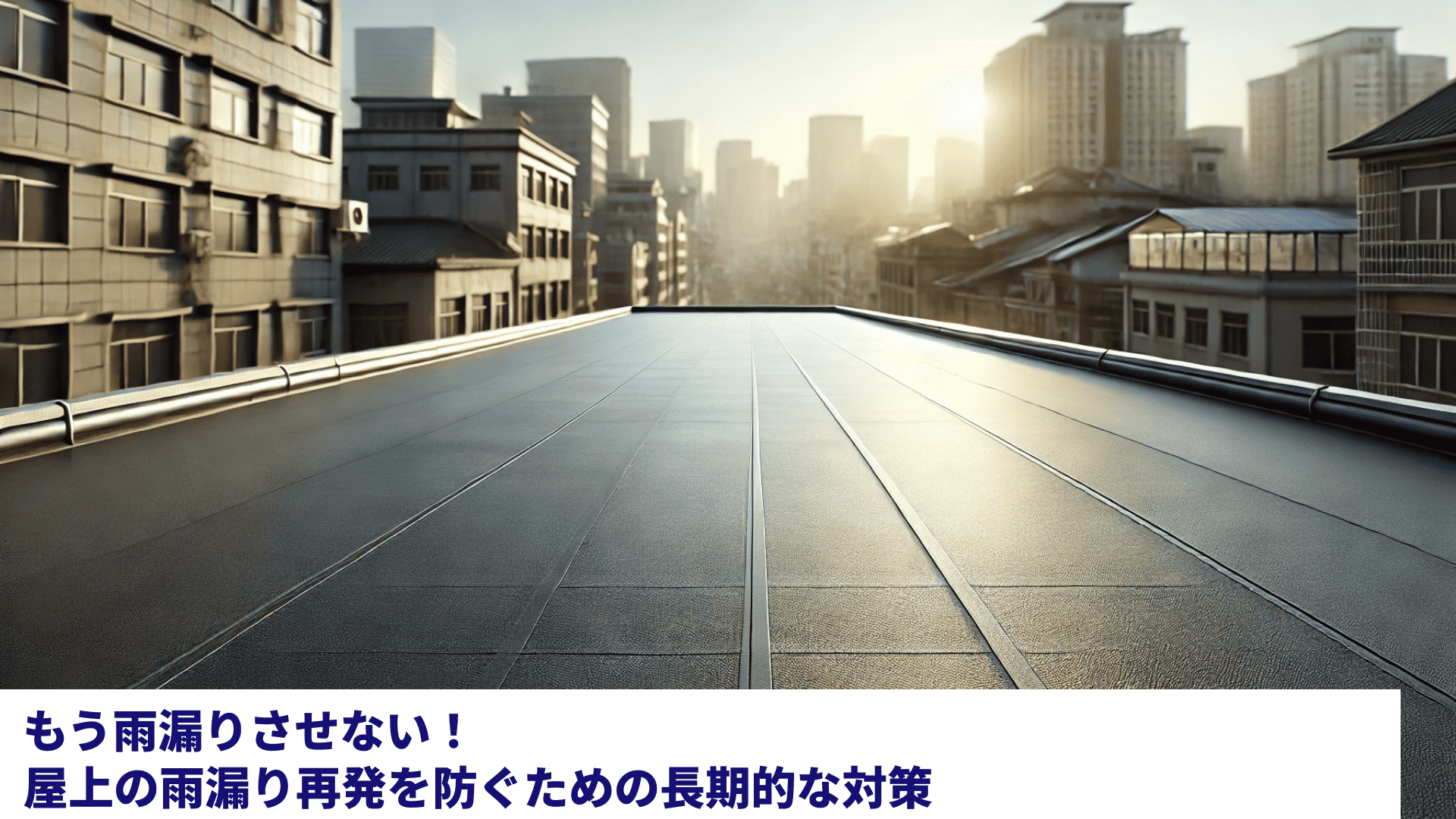 もう雨漏りさせない！屋上屋根の雨漏り再発を防ぐための長期的な対策