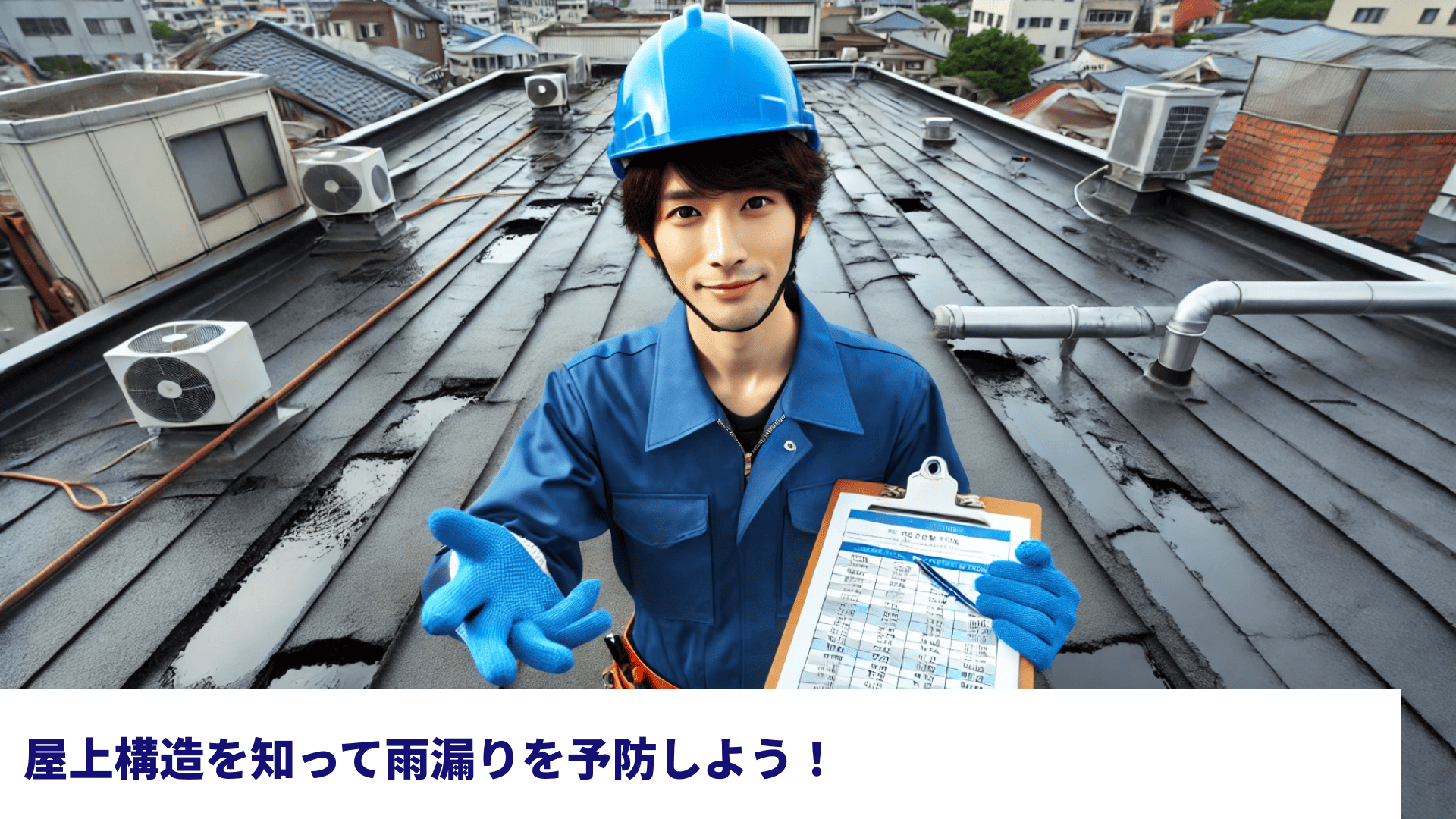 屋上の構造を知って雨漏りを予防しよう！