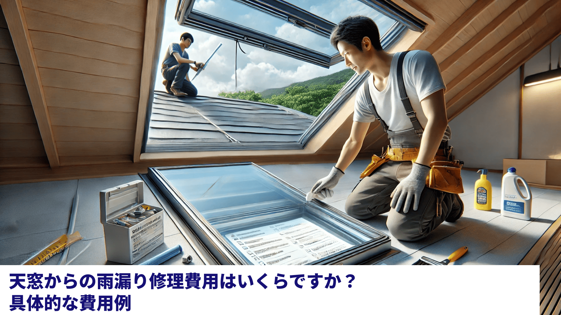 天窓からの雨漏り修理費用はいくらですか?具体的な費用例