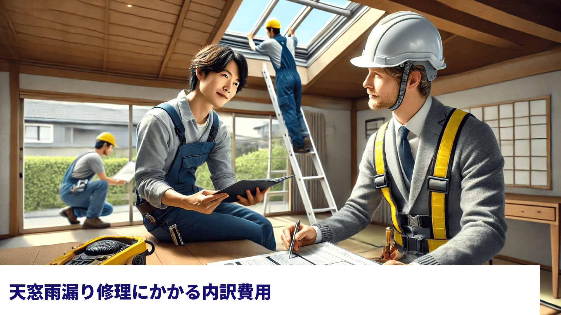 天窓雨漏り修理でよくある内訳費用