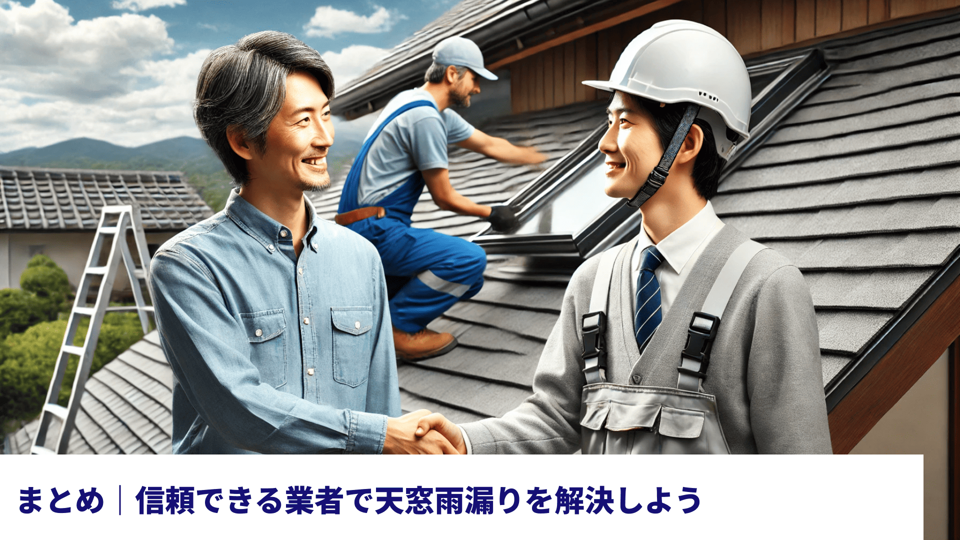 まとめ|信頼できる業者で天窓雨漏りを解決しよう