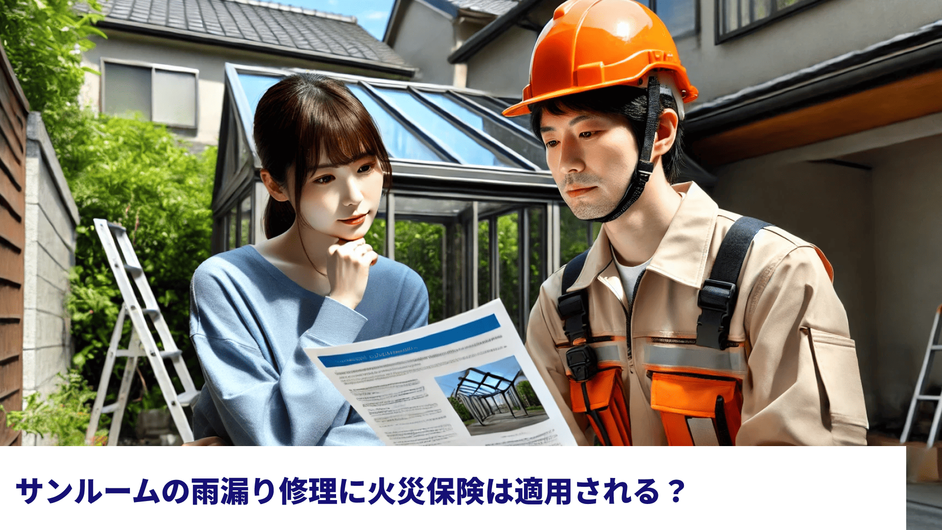 サンルームの雨漏り修理に火災保険は適用される？