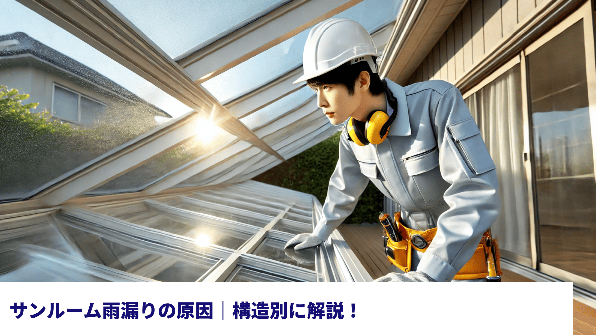 サンルーム雨漏りの原因｜構造別に解説！