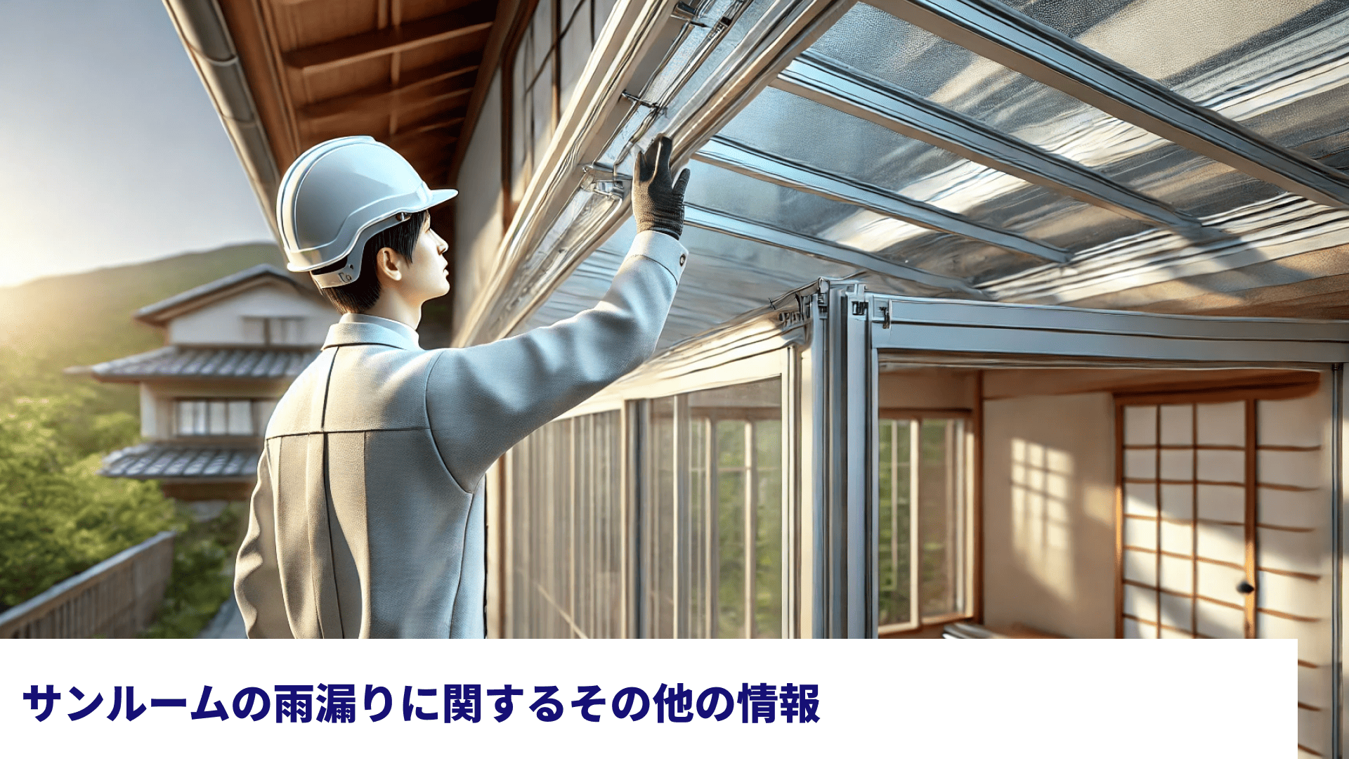 サンルームの雨漏りに関するその他の情報