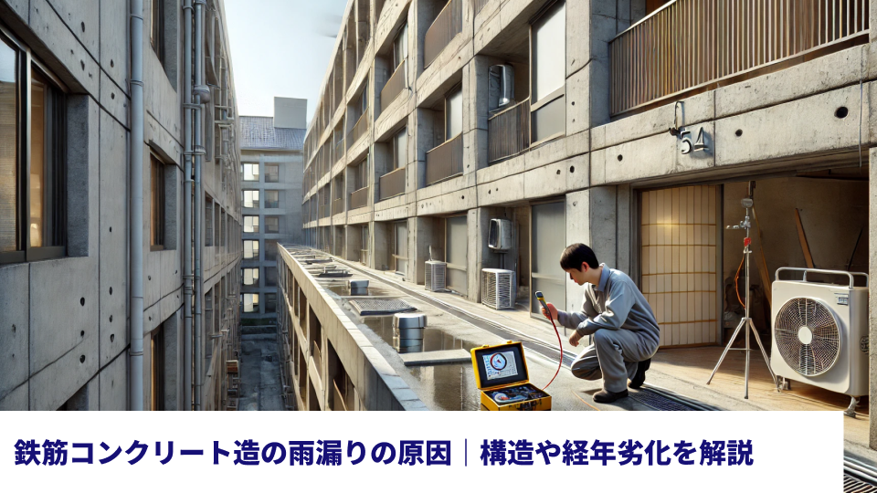 鉄筋コンクリート造の雨漏りの原因｜構造や経年劣化を解説