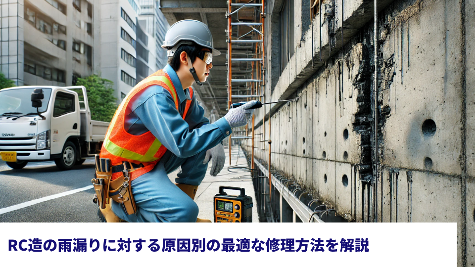 RC造の雨漏りに対する原因別の最適な修理方法を解説